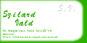 szilard vald business card